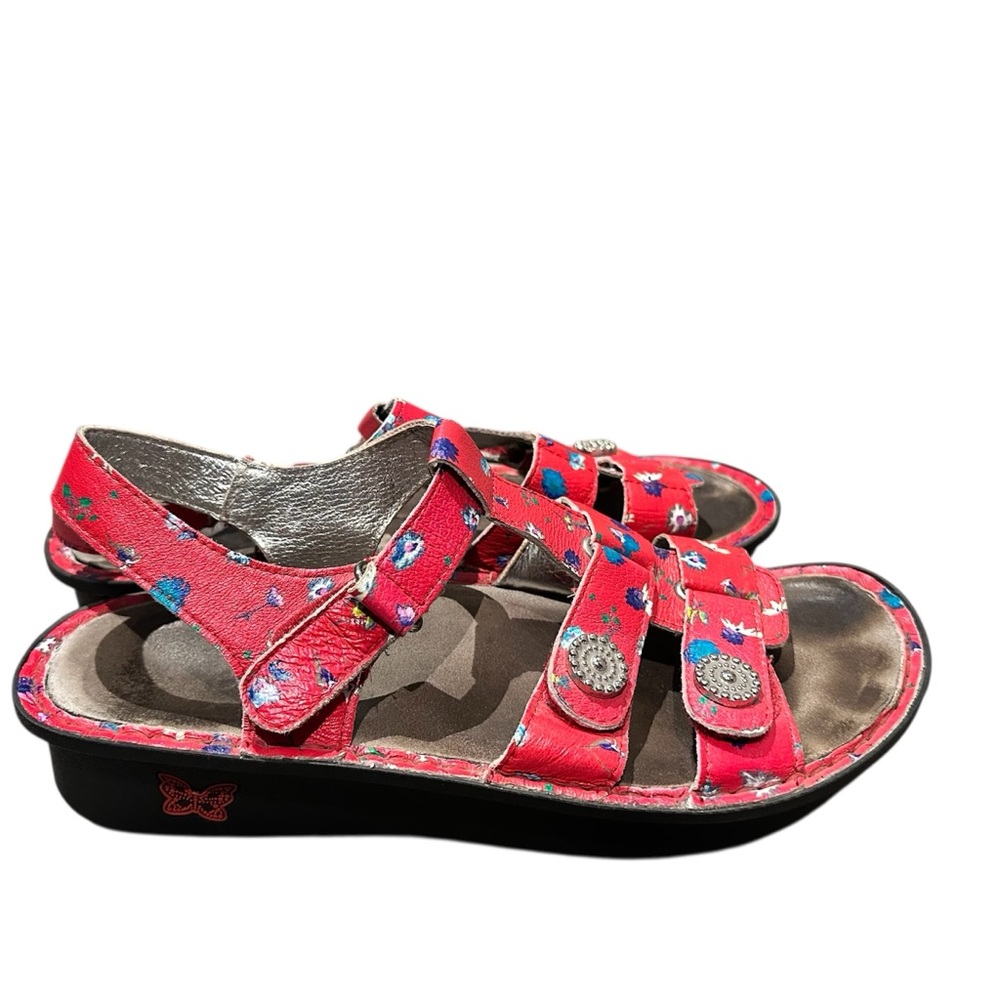 Alegria Kleo Red Bud Floral Strappy Gladiator‎ Sandals Size EU 40 US 9.5/10